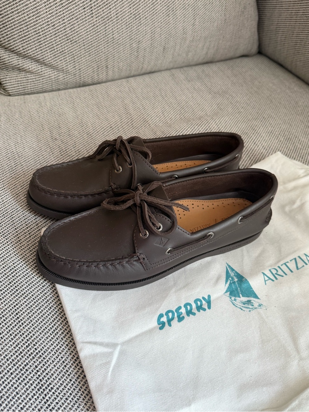 Aritzia Leather Sperry Loafers